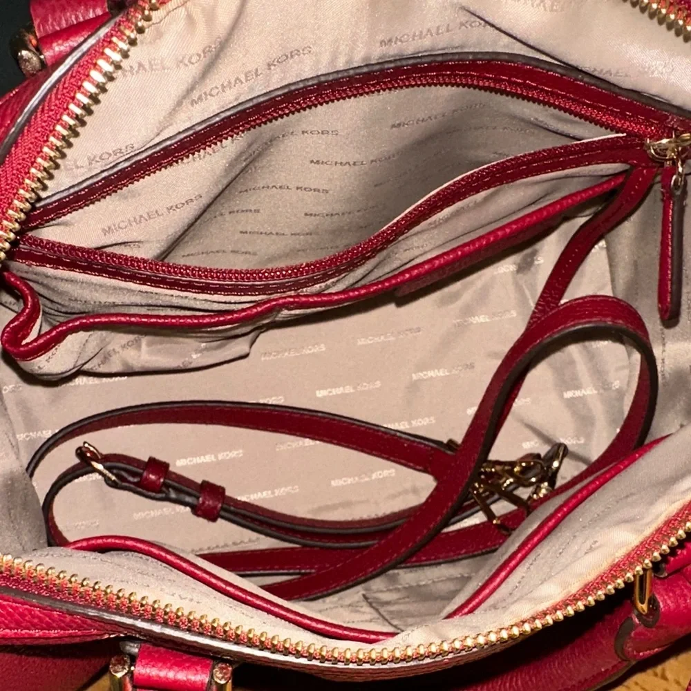 Michael Kors Rich Burgundy Satchel - Picture 3 of 4